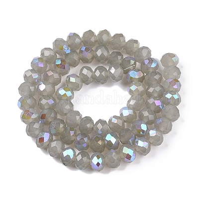 Стеклянные бусины с гальваническим покрытием  EGLA-A044-J8mm-L10-1