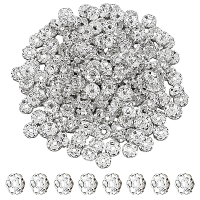 200 Stück Messing Strass Abstandsperlen&nbsp;RB-DC0001-07-1