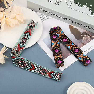 2 комплект из 2-х видов ремней для шляп из джутовой оплетки и пластика&nbsp;FIND-CA0008-49-1