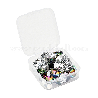 40шт 4 стиля гальванические стеклянные подвески EGLA-YW0001-12-1