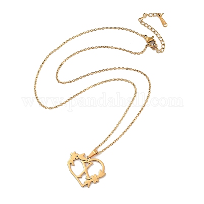 Ожерелья из нержавеющей стали с вакуумным покрытием pvd 201 NJEW-R267-02X-G-1