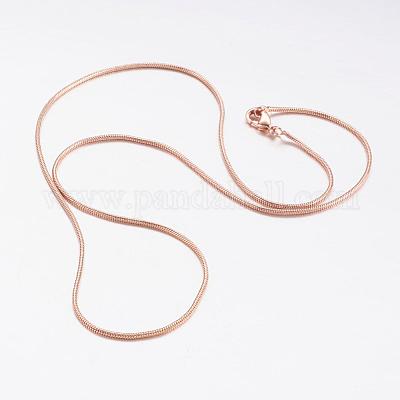 Латунные круглые ожерелья в виде змей MAK-L009-08RG-1