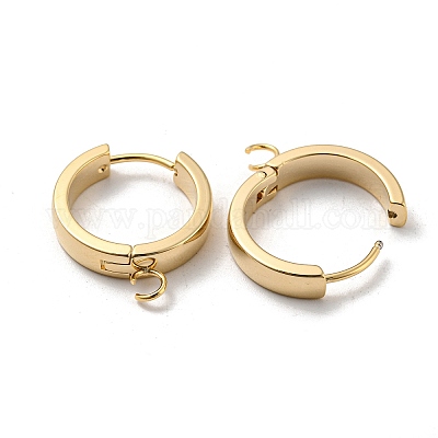 201 фурнитура для сережек-колец Huggie Hoop из нержавеющей стали STAS-A167-01U-G-1