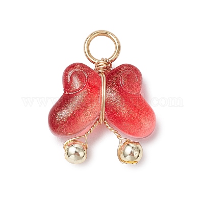 Прозрачные стеклянные подвески с краской для выпечки PALLOY-JF03616-1