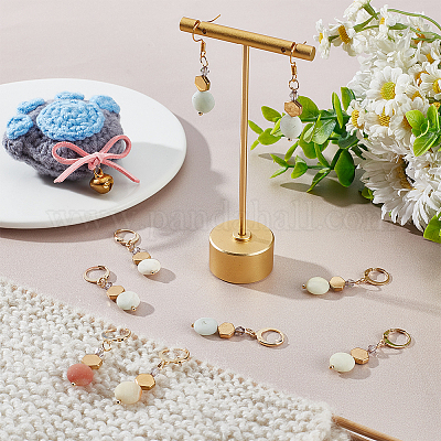 Маркеры-подвески из натурального цветка амазонита и немагнитного синтетического гематита HJEW-AB00516-1