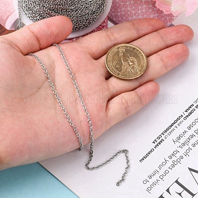 Не тускнеющие 3.28 фут 304 нержавеющая сталь тросовые цепи X-CHS-R003-0.5mm-1