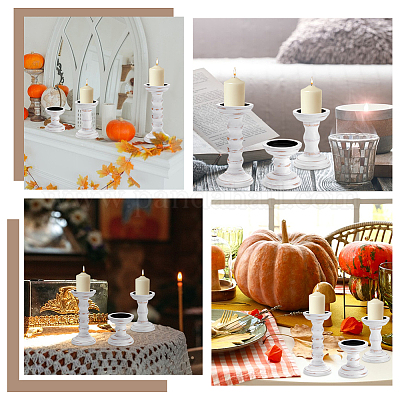 5 шт. деревянный подсвечник&nbsp;DIY-WA0001-10-1