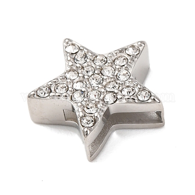 Подвески-слайдеры из нержавеющей стали 304 со стразами STAS-P421-04C-P-1