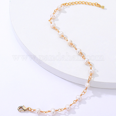 Элегантные браслеты из натурального пресноводного жемчуга с бусинами для женщин HV6788-1