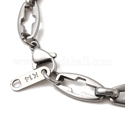 Ожерелья из цепочек с крестообразными звеньями из нержавеющей стали 304 для женщин и мужчин NJEW-JN05431-01-1