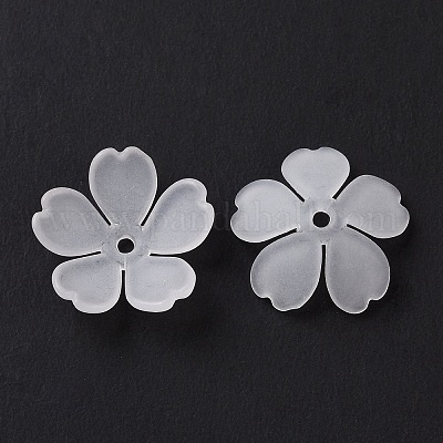 5-лепестковые прозрачные акриловые шарики OACR-A017-13-1