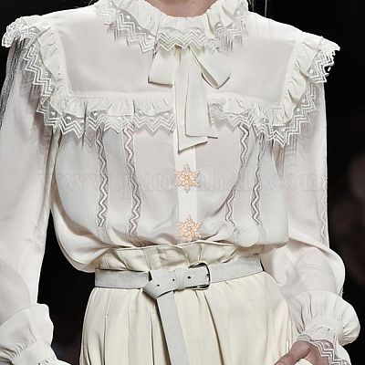 6 шт. латунные пуговицы с 1 отверстиями BUTT-FG0001-35G-1