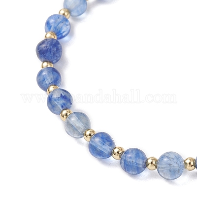 Браслеты из синтетических косточек арбуза и круглых стеклянных бусин для мужчин и женщин BJEW-JB12386-02-1