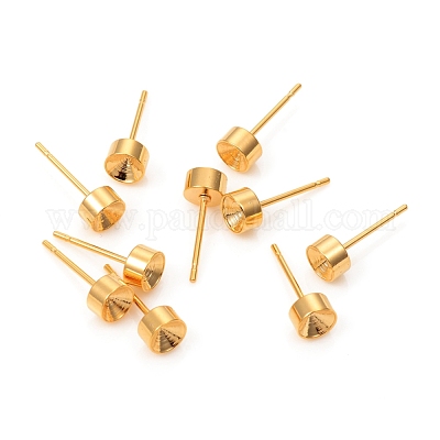 Серьги-гвоздики из нержавеющей стали 304 STAS-L244-48C-G-1