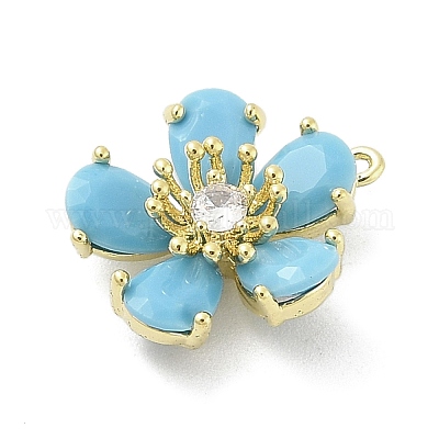 Латунные подвески бирюзового цвета&nbsp;LS-KK-S514-03G-1