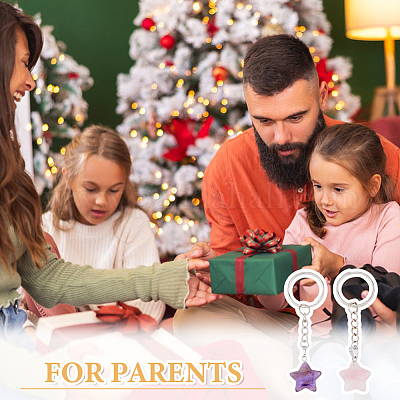 8шт 8 стиля брелки с драгоценными камнями KEYC-FH00004-1