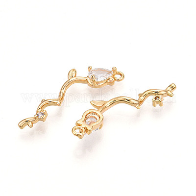 Латунные микро проложить кубического циркония подвески KK-N261-84G-1