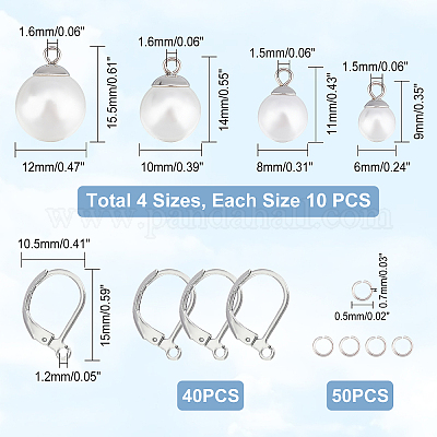 Набор для изготовления сережек с имитацией жемчуга своими руками DIY-DC0001-39-1