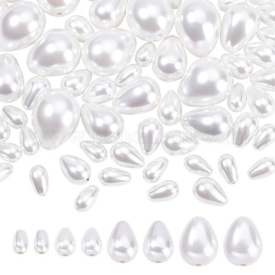 60 шт. 4 вида бусин из ракушек и жемчуга BSHE-NB0001-35-1