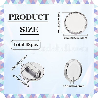 48 шт. подвески-кабошоны из сплава FIND-SC0016-55B-P-1