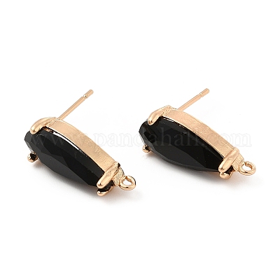 K9 стеклянные серьги-гвоздики в форме капли KK-E071-25KCG-01-1