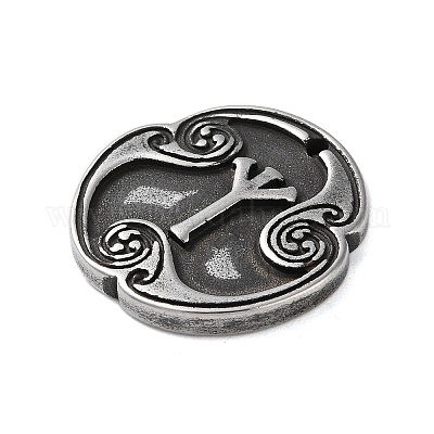 Подвески из сплава с руническими буквами&nbsp;PALLOY-S193-01AS-15-1