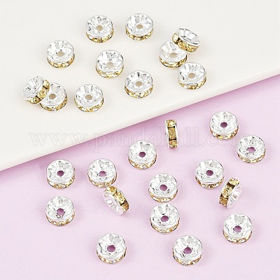 Латунь марки А горный хрусталь Spacer бисер RB-A014-Z8mm-13S-1