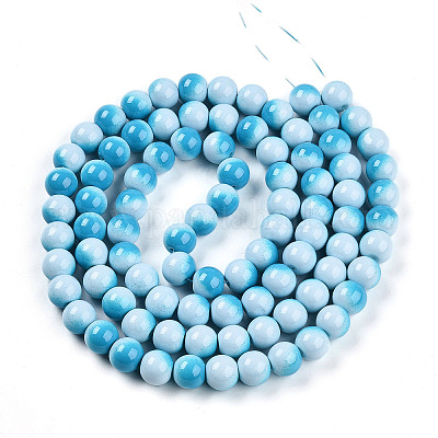 Выпечка окрашенные стеклянные бусины пряди X1-DGLA-N012-10mm-05-1