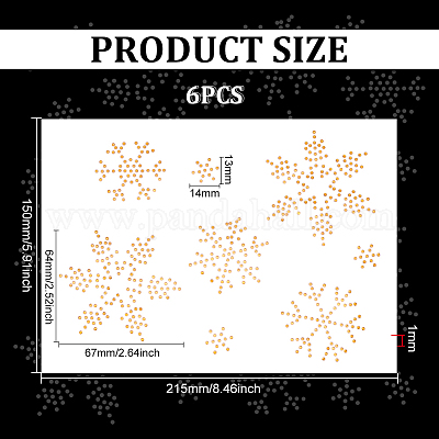 Исправление узора снежинки стразами DIY-WH0430-205F-1