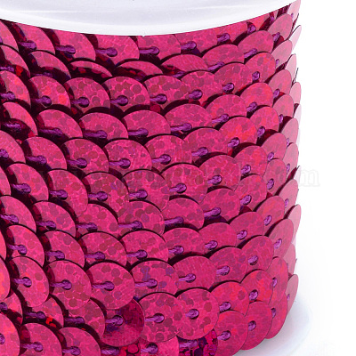 Бусины с пайеткой из экологически чистого пластика PVC-Q092-6mm-P50108-1