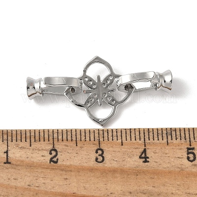 Проложить латунный прозрачный кубический цирконий над застежками KK-M320-03P-1