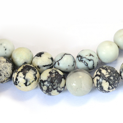 Бусы из синтетической желтой бирюзы (яшмы) круглого сечения X-G-E334-8mm-02-1