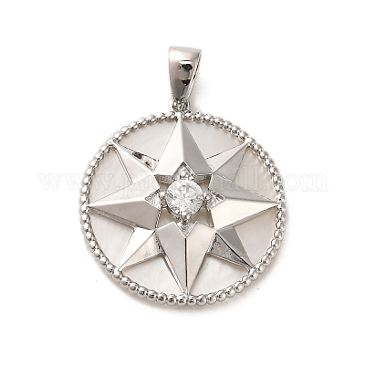 Кулоны из латуни с микропейвом и кубическим прозрачным цирконием KK-P260-27B-P-1