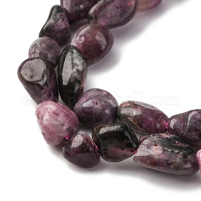 Натуральный сливовый цвет турмалиновый бисер пряди G-K395-A05-01-1