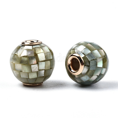 Натуральные белые бусины из ракушек SSHEL-N034-131A-1