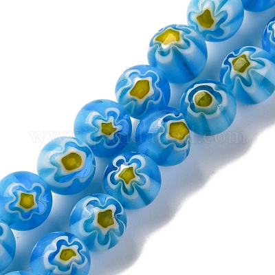 Ручной работы millefiori стеклянные бусины нитки LAMP-G164-05H-1