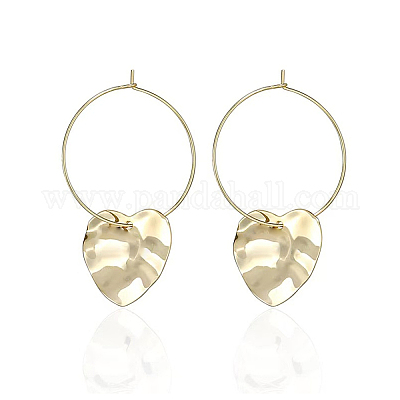 S925 серьги-кольца из стерлингового серебра в форме сердца WG5989-1