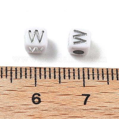 Непрозрачные акриловые бусины OACR-D282-06W-1