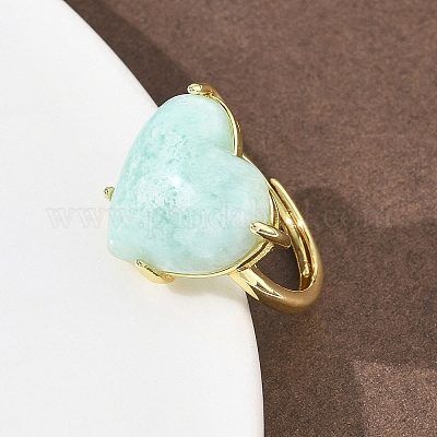 Кольца из натурального гемиморфита RJEW-Z124-01G-1