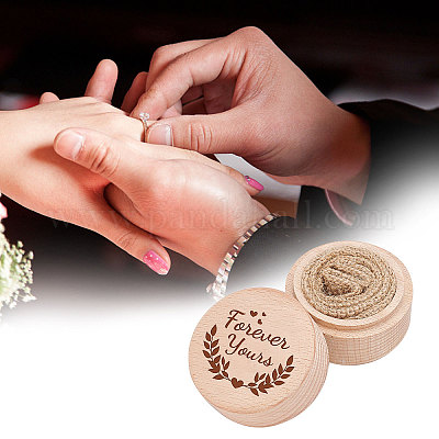 Деревянная коробка для колец OBOX-WH0009-006-1