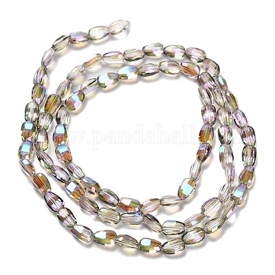 Стеклянные бусины с гальваническим покрытием  EGLA-P064-01B-HR02-1