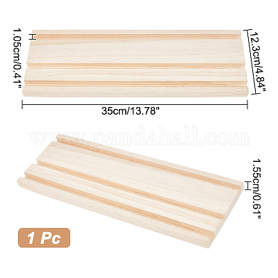 Лоток для карточек с деревянными серьгами на 3 слот EDIS-WH0021-42-1