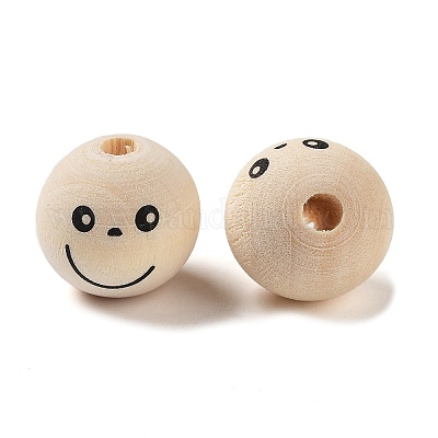 Печатные деревянные бусины WOOD-M010-01A-1