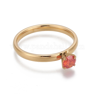 Кольца для пальцев из нержавеющей стали 304 с вакуумным покрытием PVD RJEW-L099-G-1