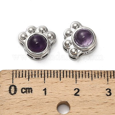 Латунные многорядные звенья из натурального аметиста KK-D366-01P-I-1