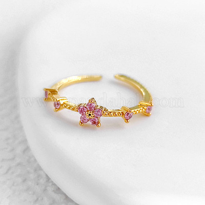 Регулируемые манжеты-кольца из латуни с микропаве из кубических цирконий FS-WG8B47C-07-1