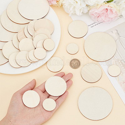 135 шт. 4 стиля необработанных деревянных дисков DIY-HY0001-78-1