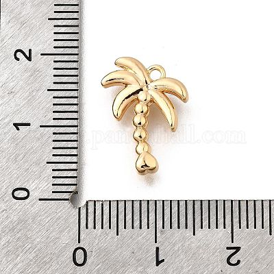 Латунные микропаве прозрачные подвески с фианитом KK-C096-16B-G-1