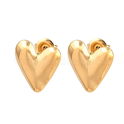 Серьги-гвоздики в форме сердца из нержавеющей стали 304 EJEW-I320-24G-02-1