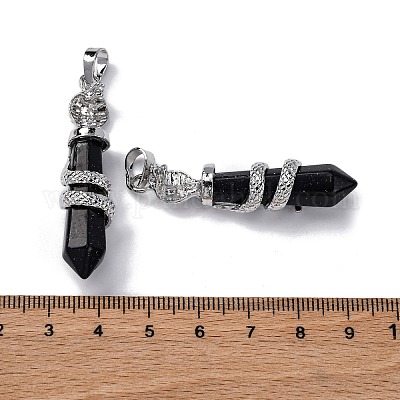 Синтетический синий авантюрин подвески G-A241-01P-04-1